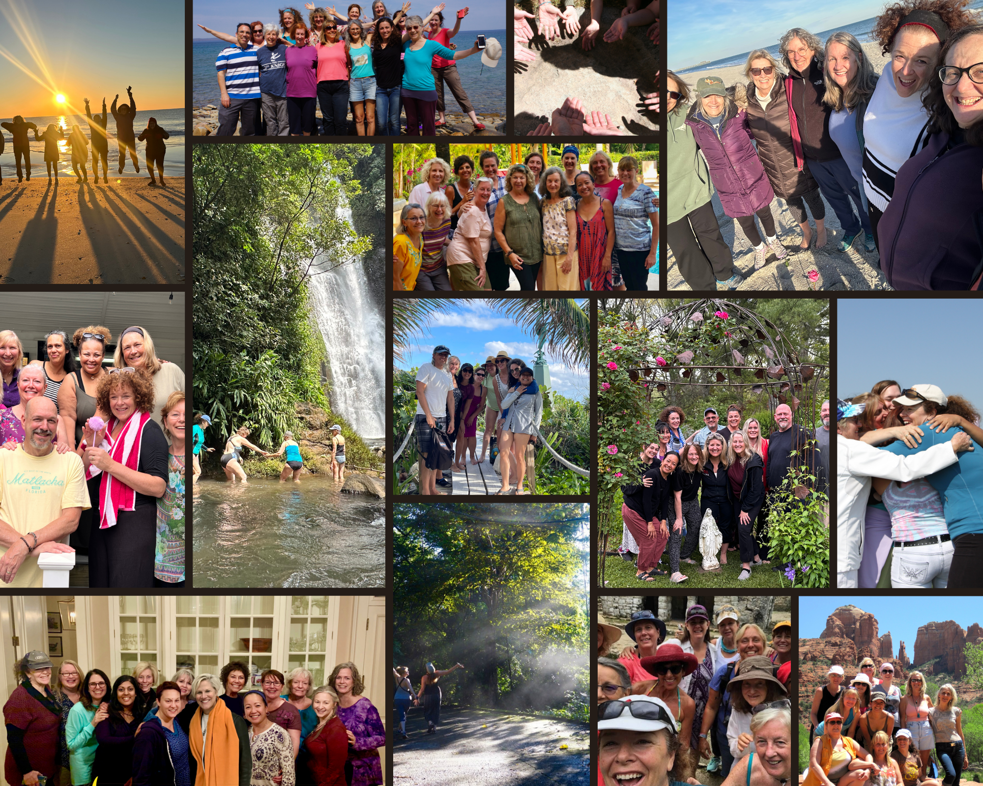 past trips collage